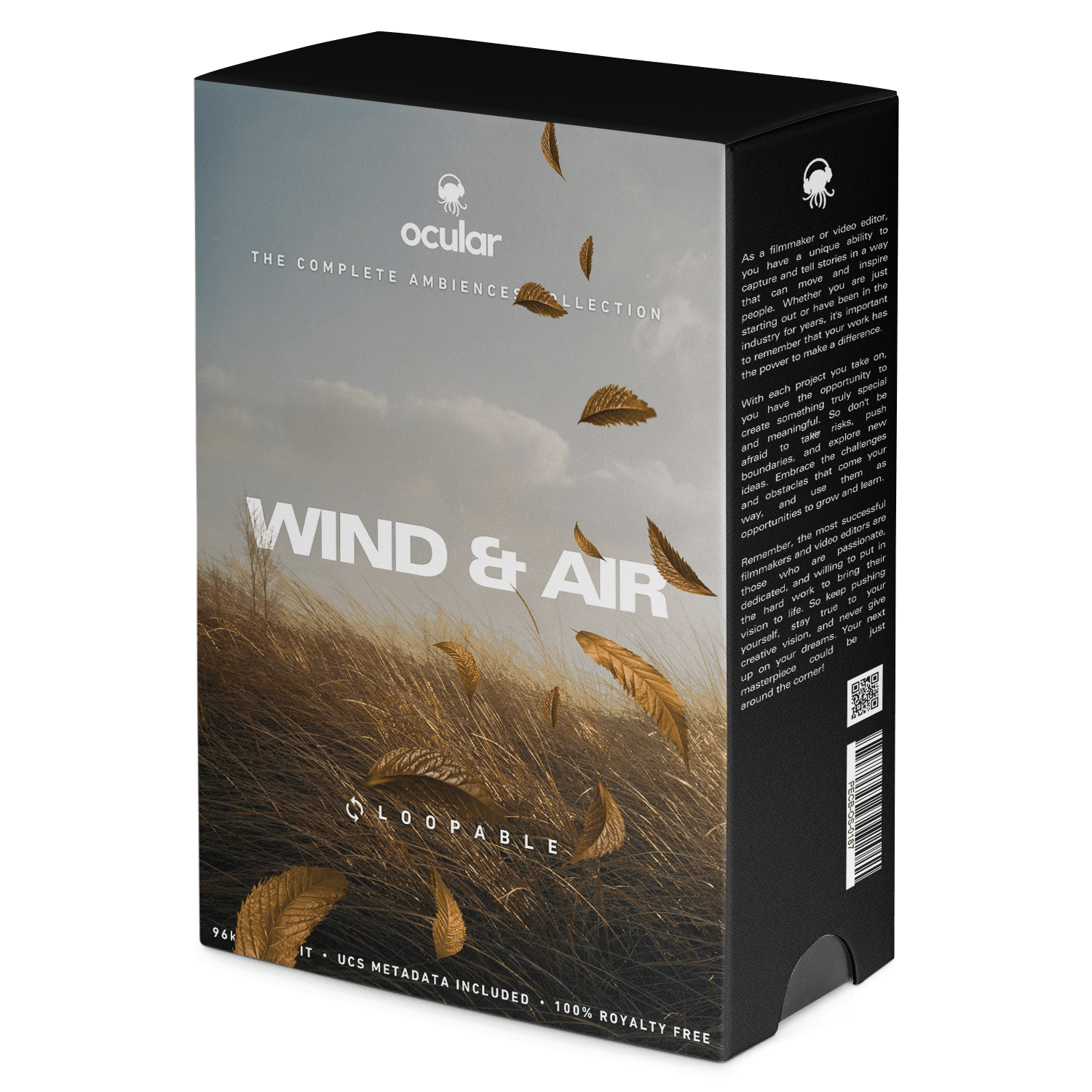 Wind & Air Ambiences Sound Effects for Video Editing. Live Recorded Ambient Soundscapes.
